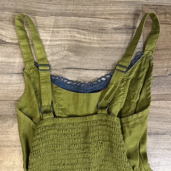 Matilda Jane Dress Womens Large Green Crochet Good Hart Summer Asymmetric XS - Picture 6 of 6